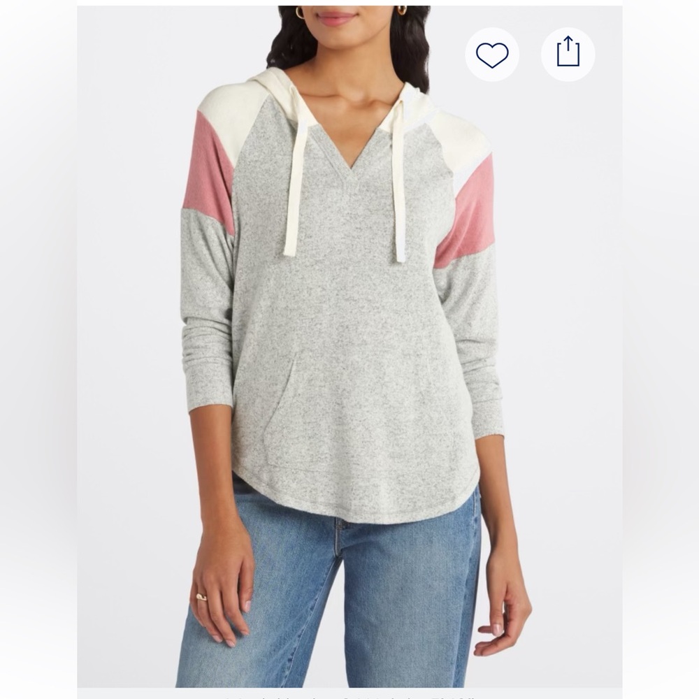 Market & Spruce Kallon Brushed Knit Hoodie